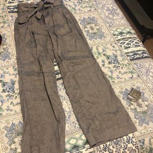 Banana Republic gray dress pants with tie belt